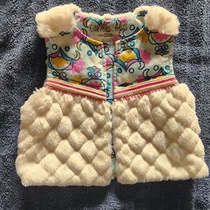 OshKosh B'gosh Floral Faux Fur Vest